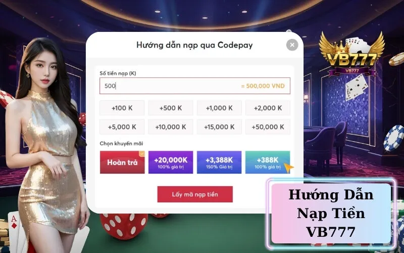 Hướng Dẫn Nạp Tiền VB777